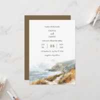 Windswept Cliffs Coastal Trail View Beach Wedding 