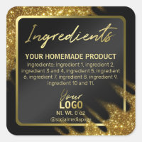 Windswept Glitter Gold And Black Ingredient Labels