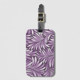 Windswept Leaves Heather and White Pastels Luggage Tag
