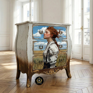 Windswept Prairie Redhead Decoupage Tissue Paper