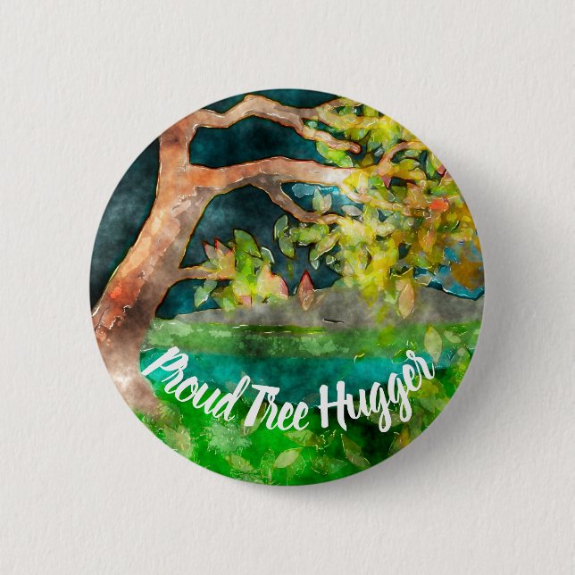 Windswept Tree 6 Cm Round Badge (Front)