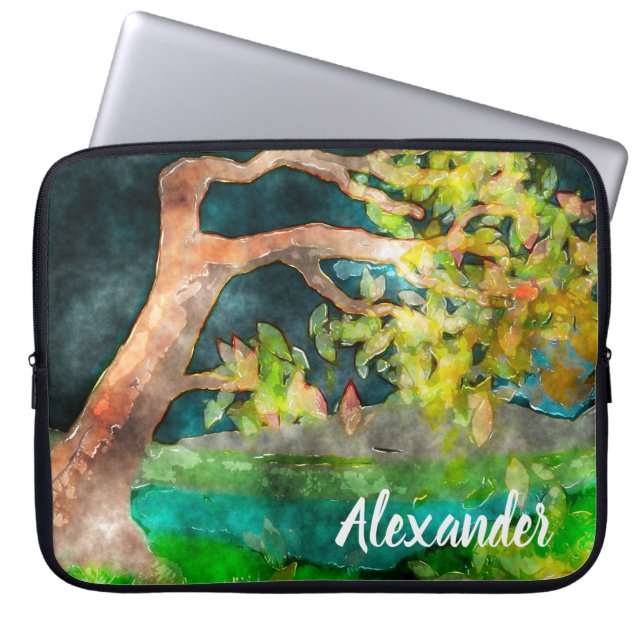 Windswept Tree Laptop Sleeve (Front)