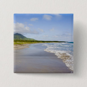 Windward Beach, Nevis 15 Cm Square Badge