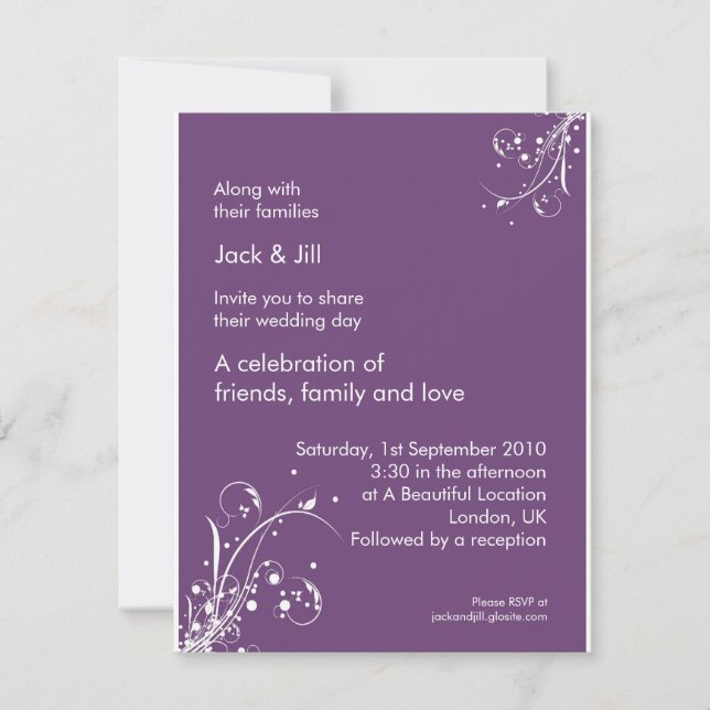 Windwhisp (grape) 4.25x5.25 invitation (Front)