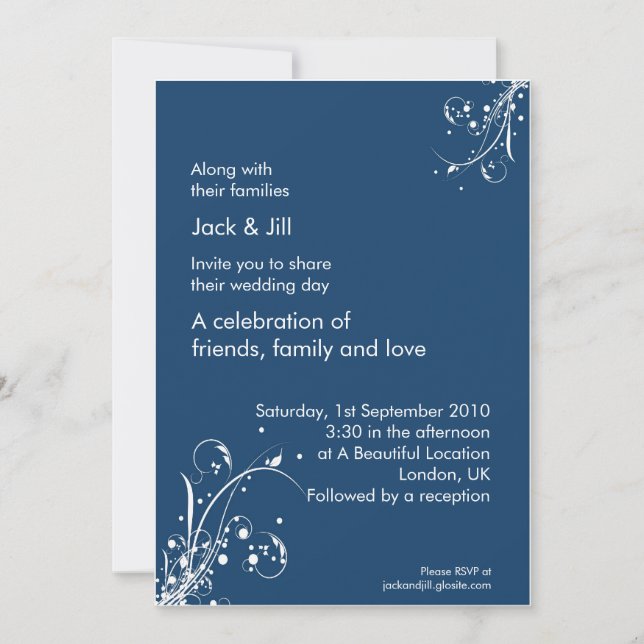 Windwhisp (stormy blue) 5x7 invitation (Front)