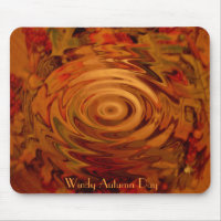Windy Autumn Day Mouse Pad