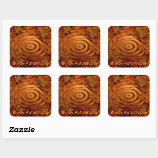 Windy Autumn Day Stickers