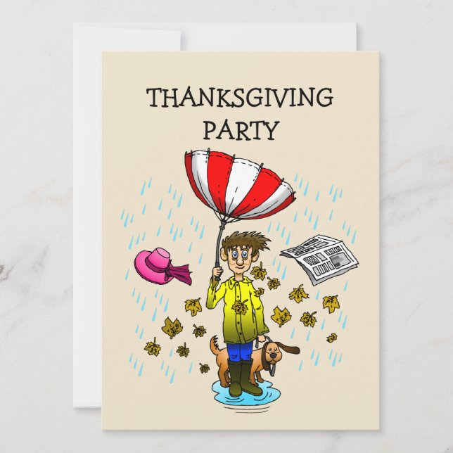 Windy autumn weather for a Thanksgiving dinner (Front)