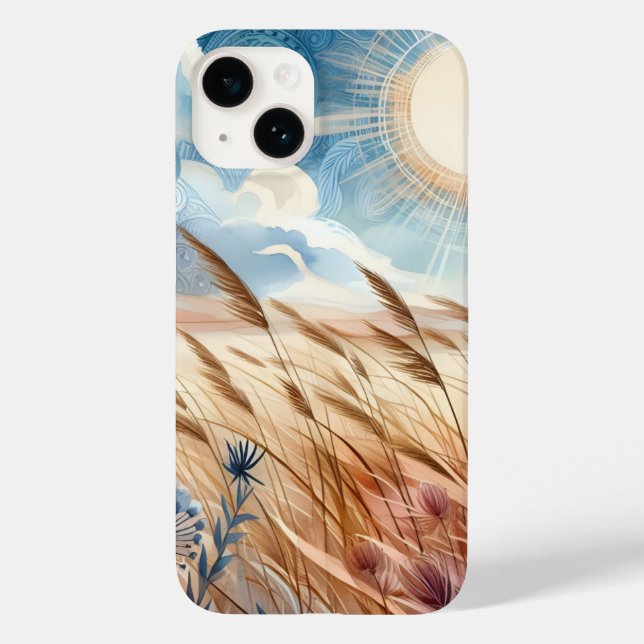 Windy Day Rustic Boho Mountain Prairie Country Case-Mate iPhone Case (Back)