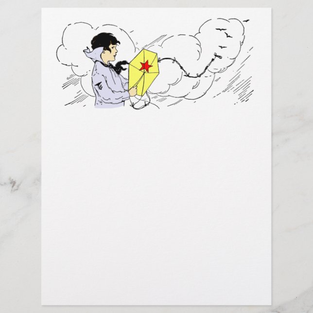 Windy Kite Flying Day Flyer Template (Front)