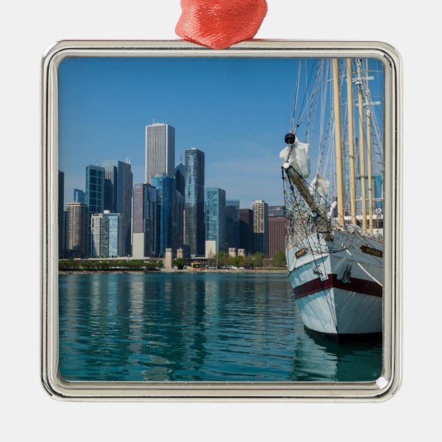 Windy Sailing Metal Tree Decoration (Front)
