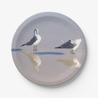 Windy Seagull Paper Plate