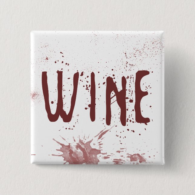 Wine 15 Cm Square Badge (Front)