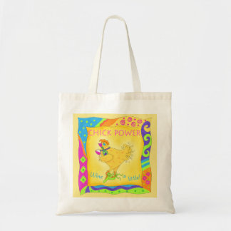 Wine a Little Chick Power Custom Yellow Tote Bag