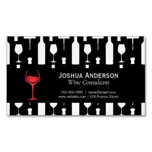 Wine Accessories Magnetic Business Card