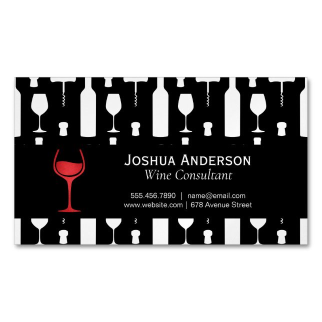 Wine Accessories Magnetic Business Card (Front)