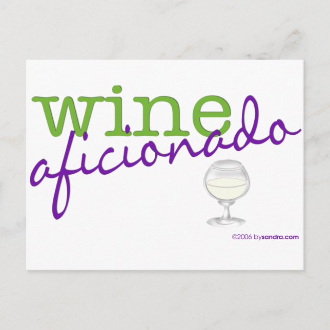 Wine Aficionado Postcard (Front)