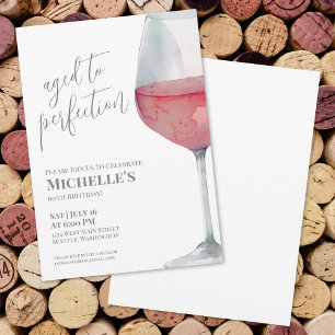 Wine Aged To Perfection 60th Birthday Party Invitation