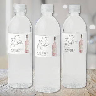 Wine Aged To Perfection Birthday Water Bottle Label