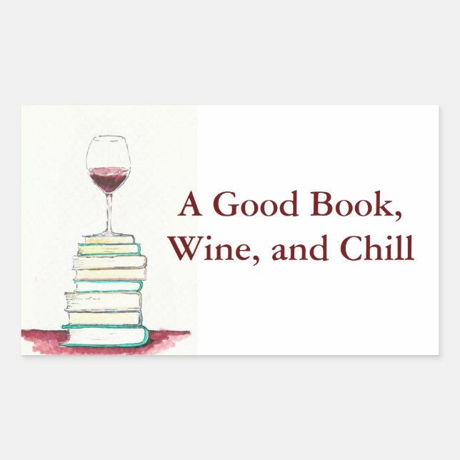 Wine and Books Bumper Sticker (Front)