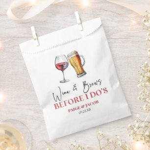 Wine and Brews Before I Do's Rehearsal Dinner Favour Bags