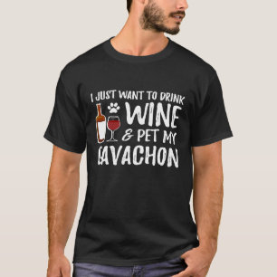 Wine and Cavachon for Cavachon Dog Mum T-Shirt