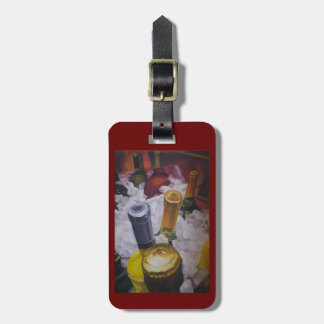 Wine and champagne on ice luggage tag