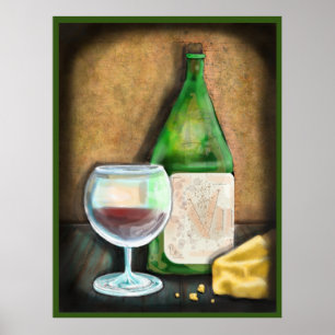 Wine and Cheese for a Lonely Middle-Aged Woman  Po Poster