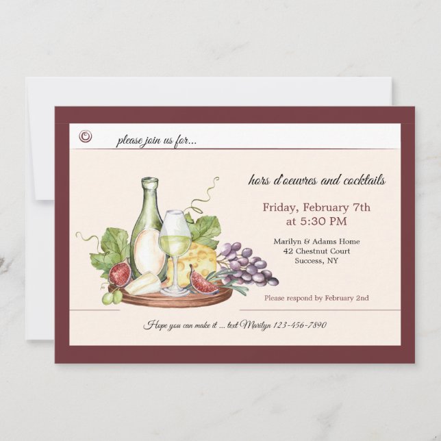 Wine and Cheese Invitation (Front)