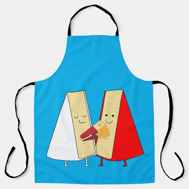 Wine And Cheese Lovers Apron (Front)