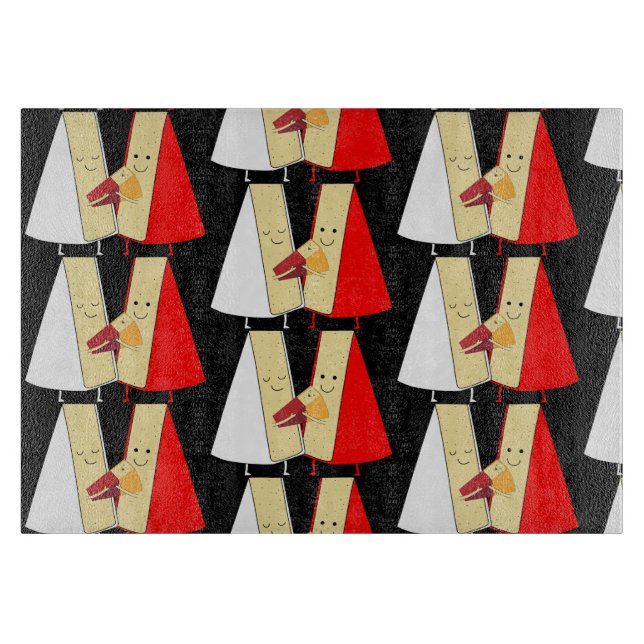 Wine And Cheese Lovers Cutting Board (Front)