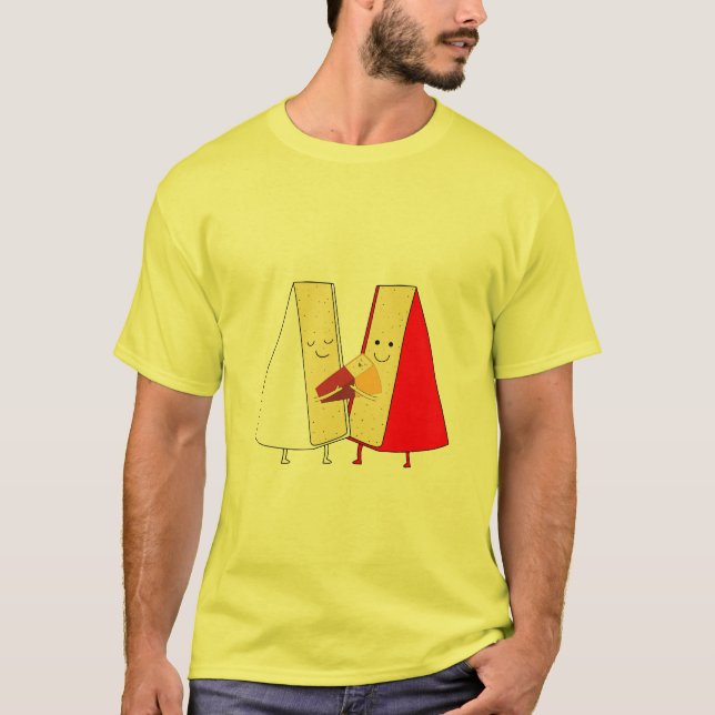 Wine And Cheese Lovers T-Shirt (Front)