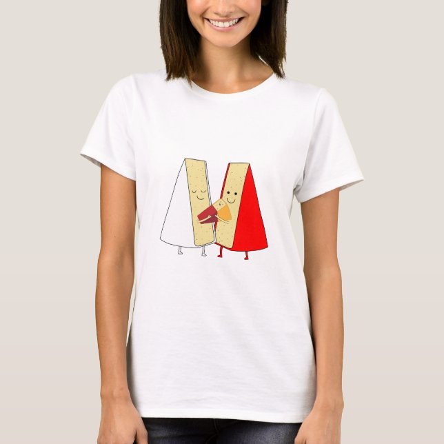 Wine And Cheese Lovers T-Shirt (Front)