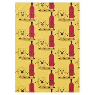Wine And Cheese Lovers Tablecloth