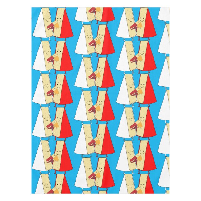 Wine And Cheese Lovers Tablecloth (Front)