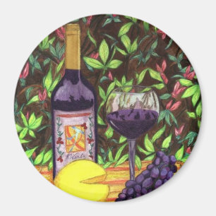 Wine and Cheese Magnet