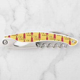 Wine And Cheese party Invitation Corkscrew