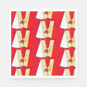 Wine And Cheese party Invitation Napkin