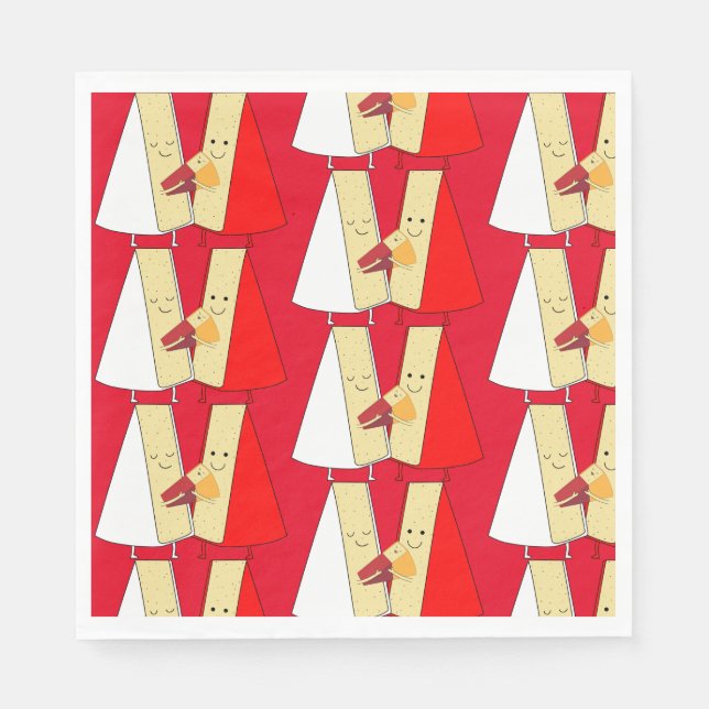 Wine And Cheese party Invitation Napkin (Front)