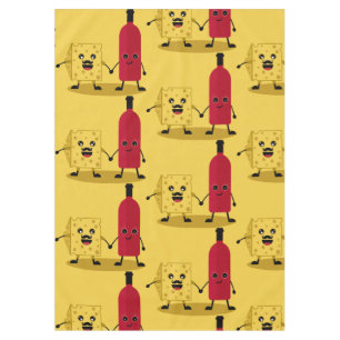 Wine And Cheese party Invitation Tablecloth