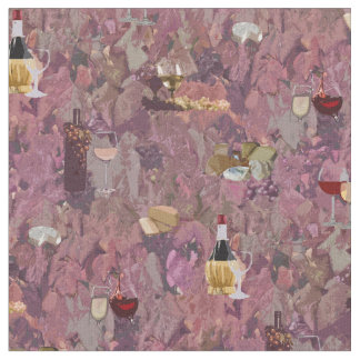 Wine and Cheese Print Fabric