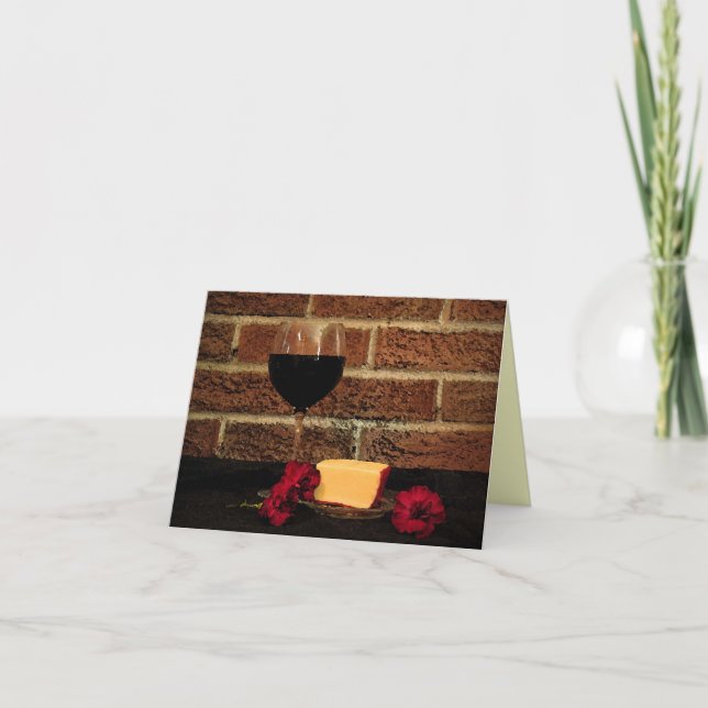 Wine and Cheese Thank You Card (Front)