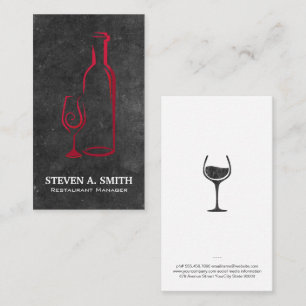 Wine and Cup and Slate Business Card