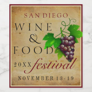 Wine and Food Festival Label
