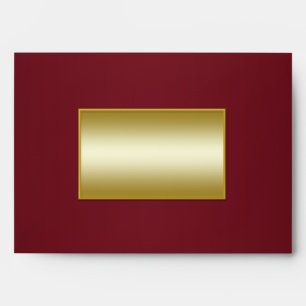 Wine and Gold Envelope for 5x7 Invitation