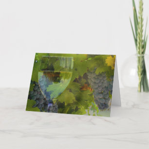 Wine and Grape thank you Card