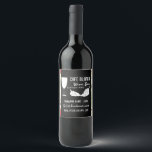 Wine And Grapes, Floral Chalkboard Wine Bar/Winery<br><div class="desc">Wine And Grapes,  Floral Chalkboard Wine Bar/Winery Wine Bottle Label By The Business Card Store.</div>