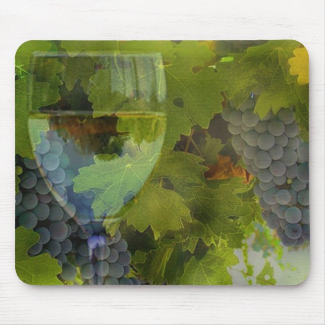 Wine and Grapes Mouse Pad (Front)