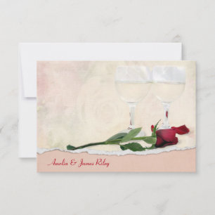 Wine and Rose RSVP Card