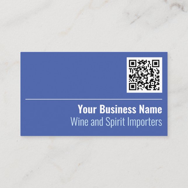 Wine and Spirit Importers QR Code Business Card (Back)